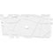 Ekena Millwork Novo Architectural Grade PVC Ceiling Medallion, 34"W x 22 5/8"H x 3"ID x 12"C x 1"P, One-Piece CMP34X22NO-03000 - alternate 2